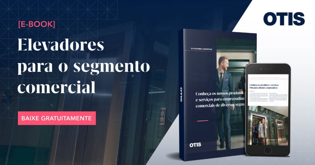E-book da Otis sobre elevadores comerciais para empreendimentos